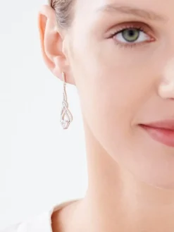 Kolczyki srebrne z cyrkoniami - serce