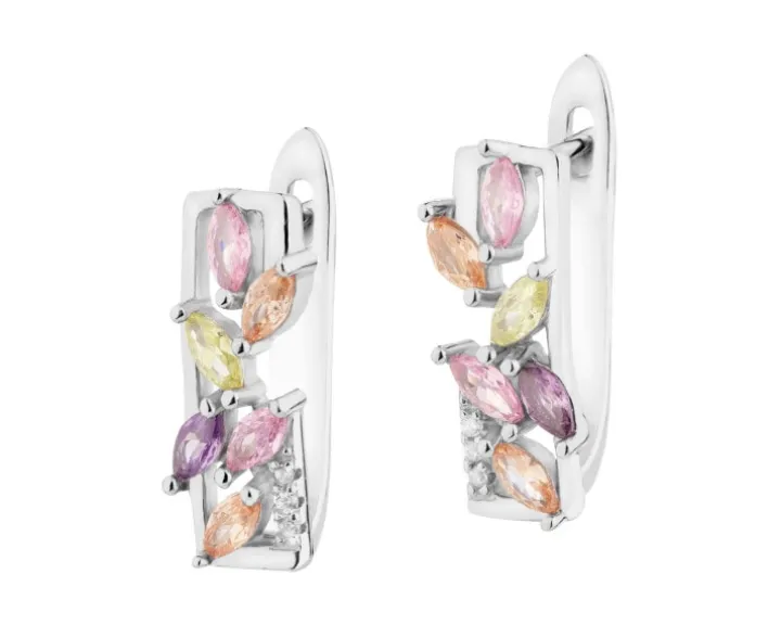 Kolczyki srebrne z cyrkoniami