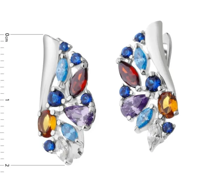 Kolczyki srebrne z cyrkoniami