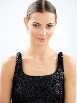 Kolczyki srebrne z cyrkoniami - rozety