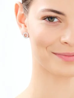 Kolczyki srebrne z cyrkoniami - koła