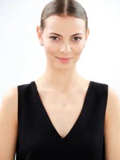 Kolczyki srebrne z cyrkoniami - koła