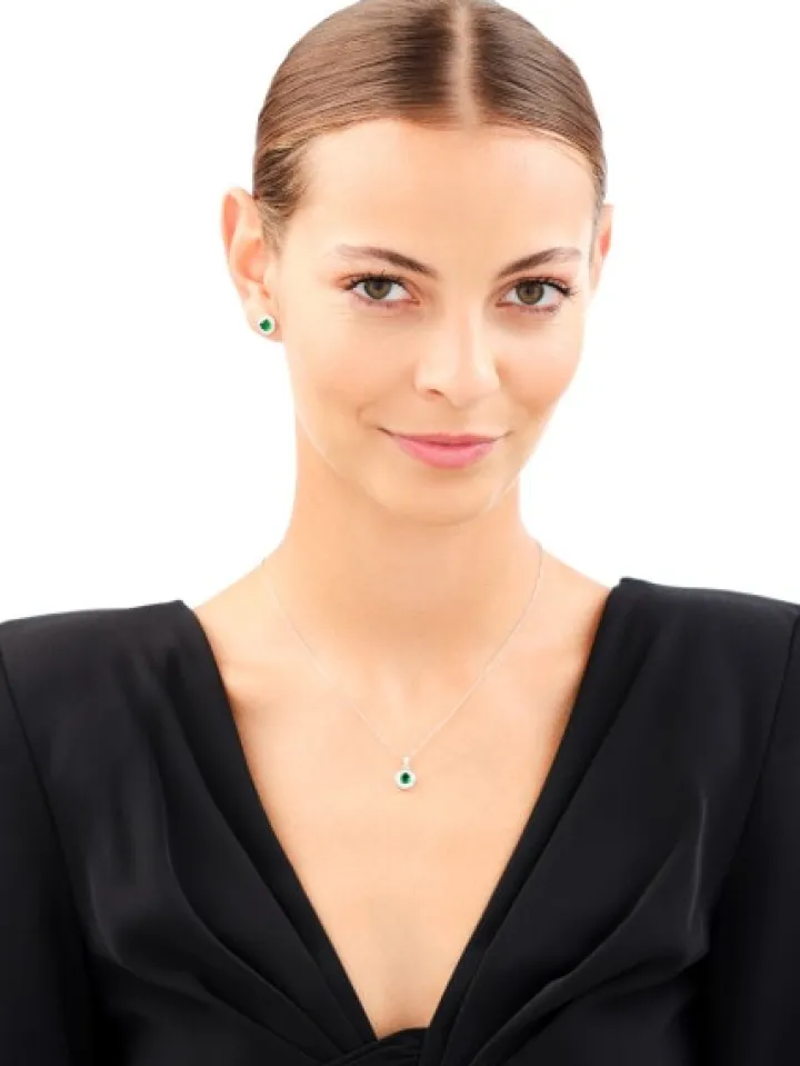 Kolczyki srebrne z cyrkoniami - koła