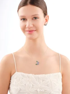 Kolczyki srebrne z cyrkoniami - motyle