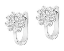 Kolczyki srebrne z cyrkoniami - koniczyny