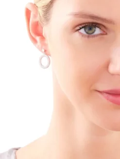 Kolczyki srebrne z cyrkoniami - koła