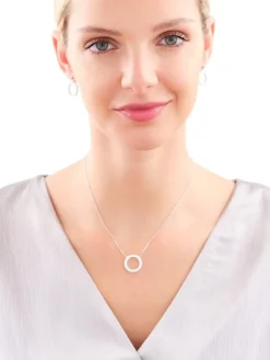 Kolczyki srebrne z cyrkoniami - koła