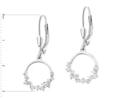 Kolczyki srebrne z cyrkoniami - koła