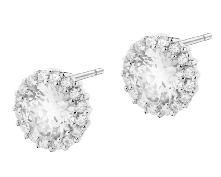 Kolczyki srebrne z cyrkoniami