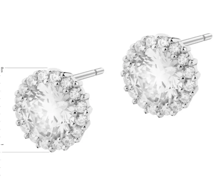 Kolczyki srebrne z cyrkoniami