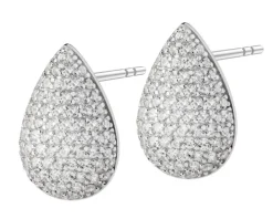 Kolczyki srebrne z cyrkoniami - łezki