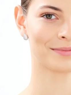 Kolczyki srebrne z cyrkoniami - łezki