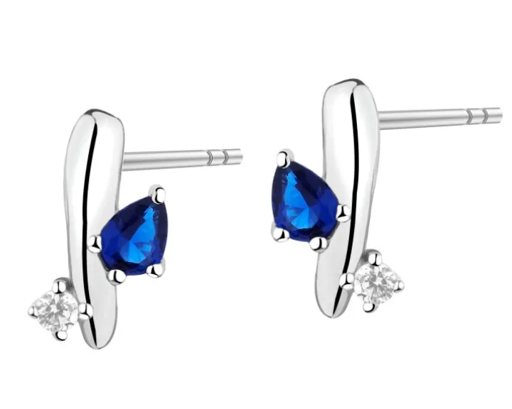 Kolczyki srebrne z cyrkoniami