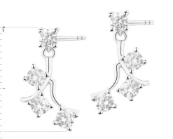Kolczyki srebrne z cyrkoniami
