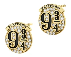 Kolczyki srebrne z cyrkoniami i emalią - Harry Potter, peron 9 i ¾, Warner Bros. Discovery