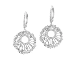 Kolczyki srebrne z cyrkoniami - koła