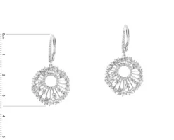 Kolczyki srebrne z cyrkoniami - koła