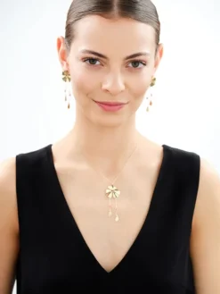 Kolczyki srebrne z cyrkoniami - kwiaty