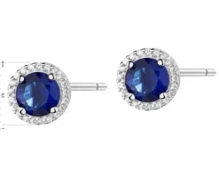 Kolczyki srebrne z cyrkoniami - koła