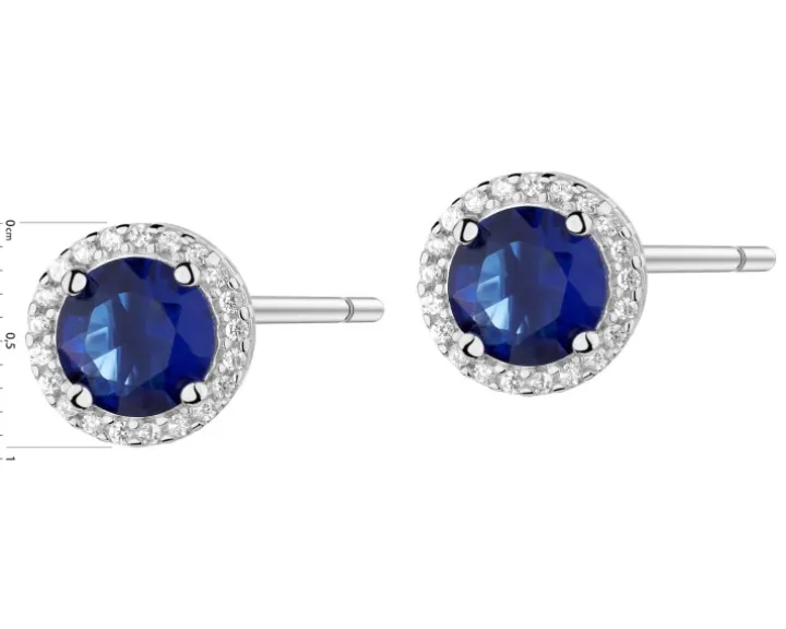 Kolczyki srebrne z cyrkoniami - koła