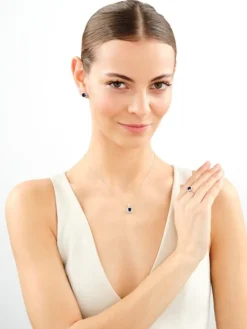 Kolczyki srebrne z cyrkoniami - koła