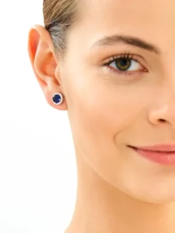 Kolczyki srebrne z cyrkoniami - koła