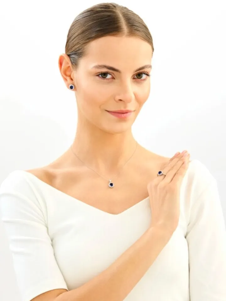 Kolczyki srebrne z cyrkoniami - koła