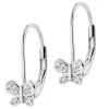 Kolczyki srebrne z cyrkoniami - motyle