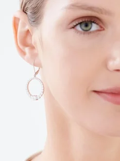 Kolczyki srebrne z cyrkoniami - koła