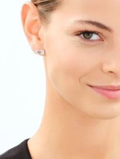 Kolczyki srebrne z cyrkoniami i emalią - Harry Potter, list z Hogwartu, Warner Bros. Discovery