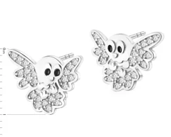 Kolczyki srebrne z cyrkoniami i emalią - Harry Potter, Warner Bros. Discovery