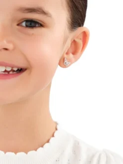 Kolczyki srebrne z cyrkoniami - motyle