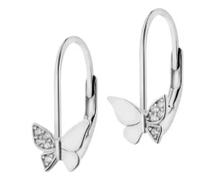 Kolczyki srebrne z cyrkoniami - motyle