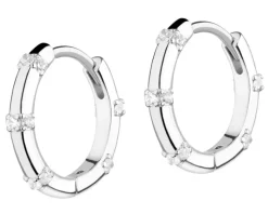 Kolczyki srebrne z cyrkoniami - koła