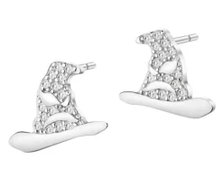 Kolczyki srebrne z cyrkoniami - Harry Potter, Tiara Przydziału, Warner Bros. Discovery