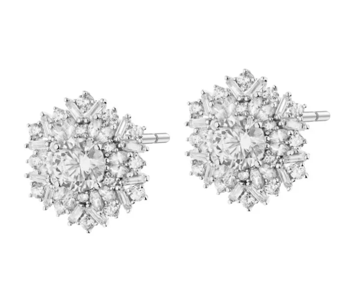 Kolczyki srebrne z cyrkoniami