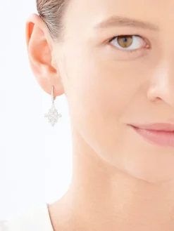 Kolczyki srebrne z cyrkoniami - rozeta