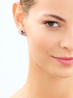 Kolczyki srebrne z cyrkoniami - gwiazdy