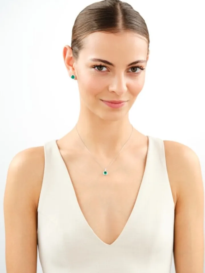 Kolczyki srebrne z cyrkoniami - koła