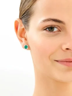 Kolczyki srebrne z cyrkoniami - koła