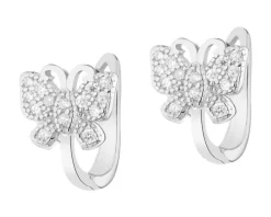 Kolczyki srebrne z cyrkoniami - motyle