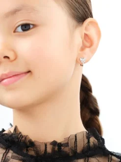 Kolczyki srebrne z cyrkoniami - motyle