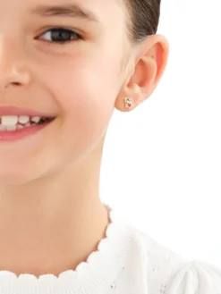 Kolczyki srebrne z emalią - słonie