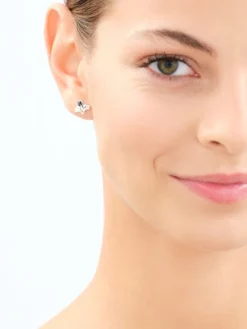 Kolczyki srebrne z emalią – Looney Tunes, kot Sylwester, Warner Bros. Discovery