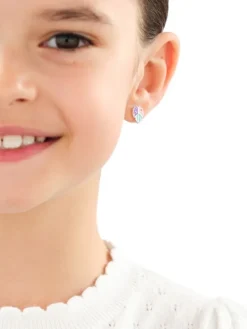 Kolczyki srebrne z emalią - monstery