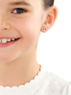 Kolczyki srebrne z emalią - biedronki, liście