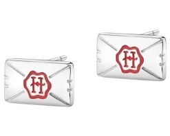 Kolczyki srebrne z emalią - Harry Potter, list z Hogwartu, Warner Bros. Discovery