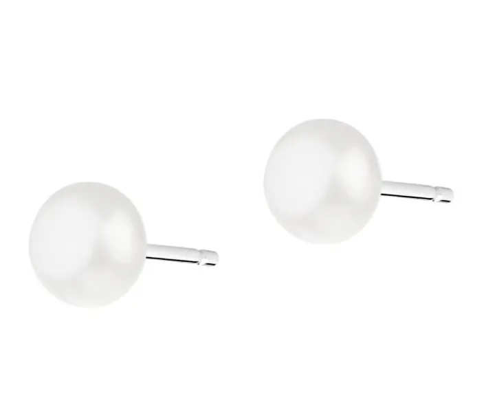 Kolczyki srebrne z perłą