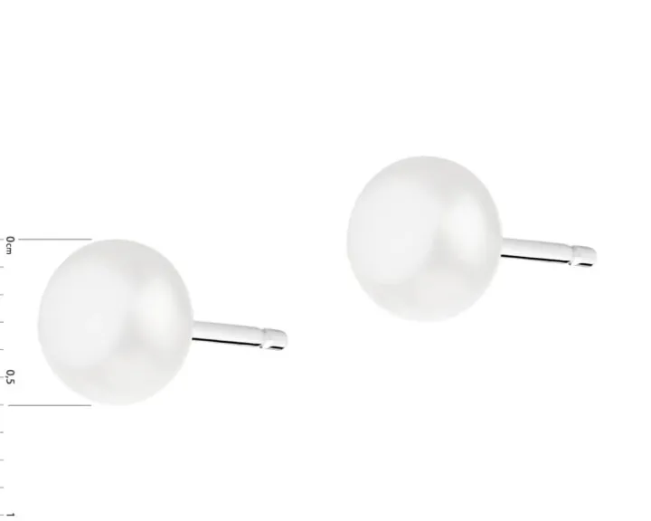 Kolczyki srebrne z perłą