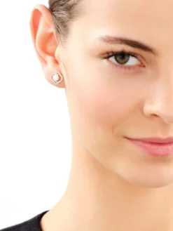 Kolczyki srebrne z perłami i cyrkoniami